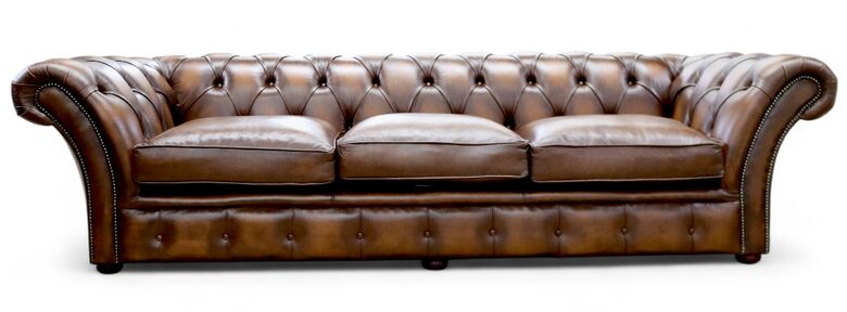 Duchess Chesterfield 4 Seater Sofa Antique Tan Leather