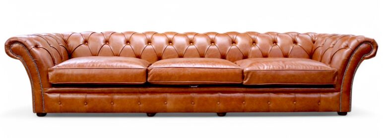 Duchess Chesterfield 5 Seater Sofa Old English Malt Leather