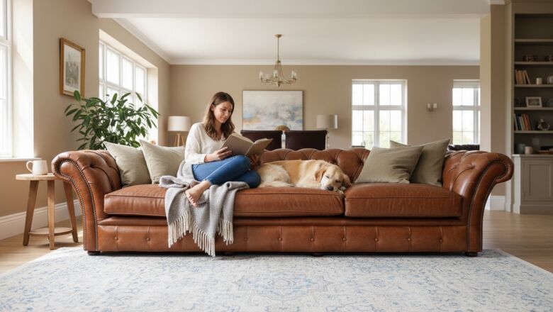 Duchess Chesterfield 5 Seater Sofa Old English Malt Leather