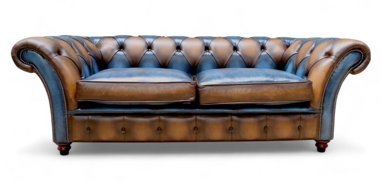 Duchess Chesterfield Patchwork Heritage 3 Seater Sofa Antique Leather