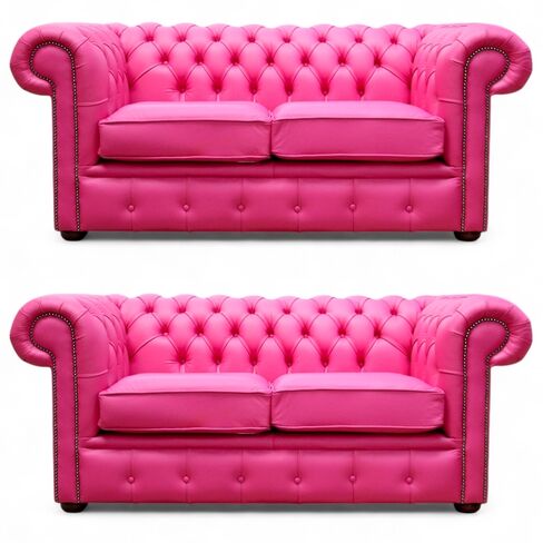 Luxury Hot Pink Chesterfield 2+2 Sofa Suite – Bold, Stylish, Unforgettable!
