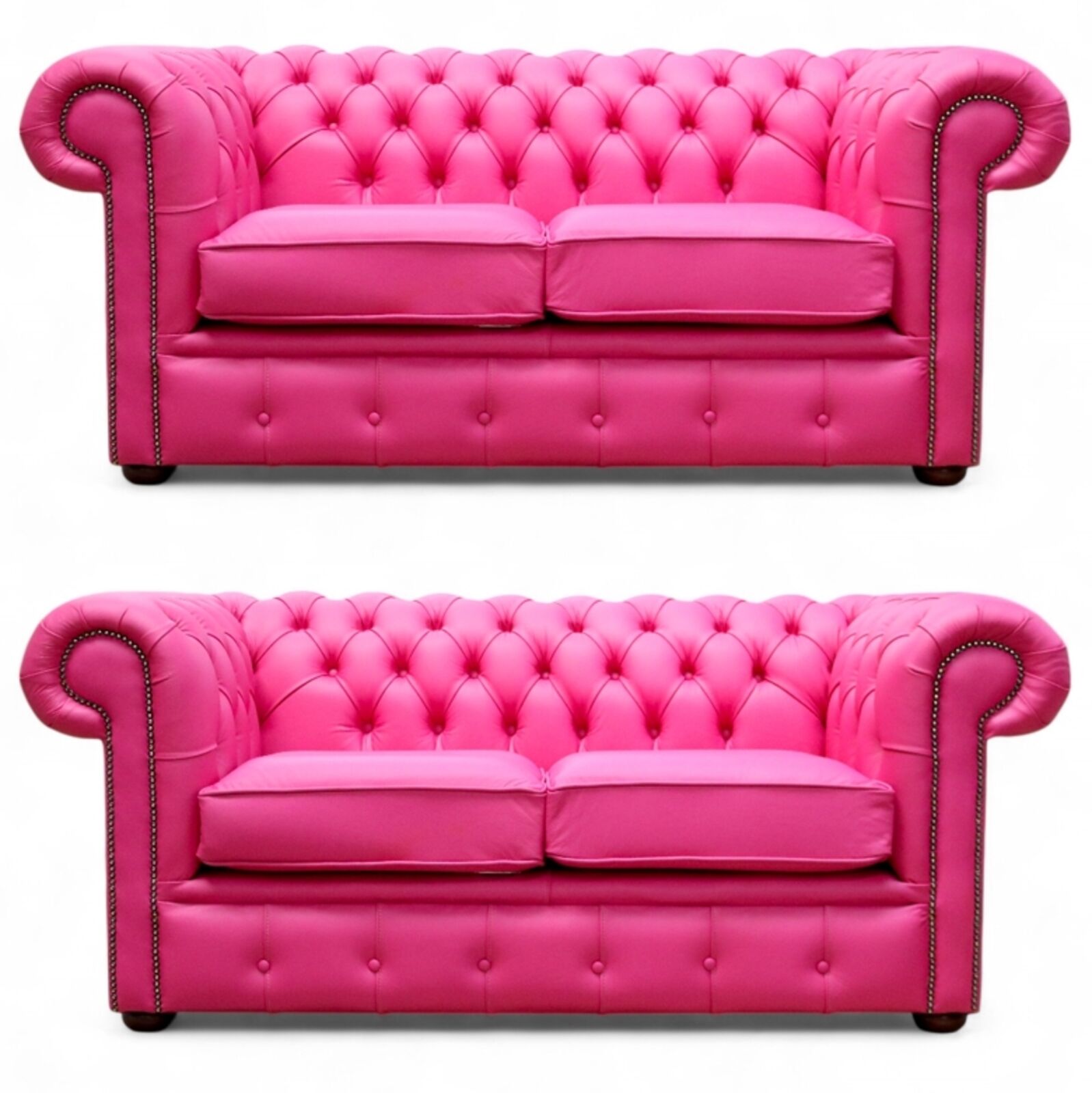Luxury Hot Pink Chesterfield 2+2 Sofa Suite Bold, Stylish, Unforgettable!