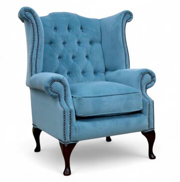 Fabric Queen Anne Chairs
