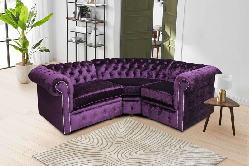 Product photograph of Made To Measure Chesterfield Sofa Purple Fabric Amp Hellip from Designer Sofas 4U