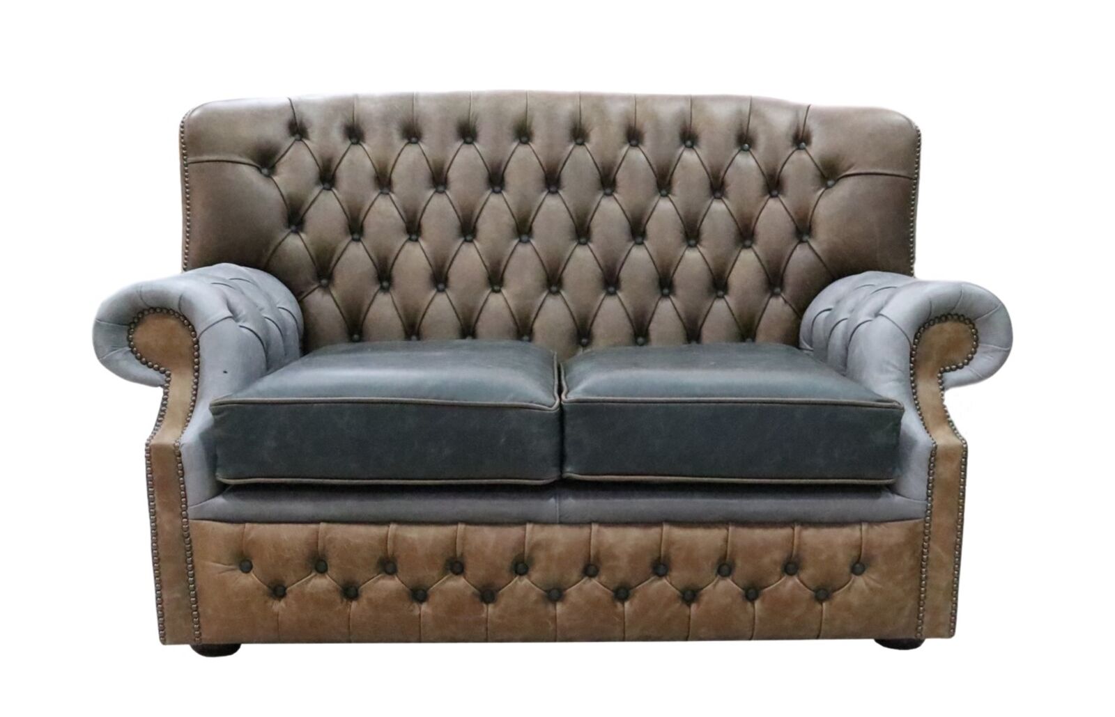 Product photograph of Monks Chesterfield Patchwork 2 Seater Vintage Cracked Wax Amp Hellip from Designer Sofas 4U