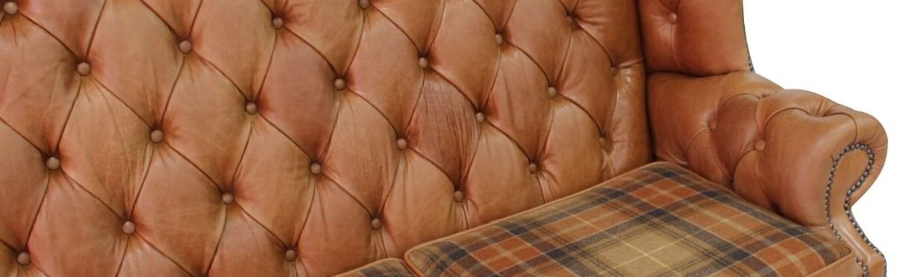Ludlow Tan Chesterfield 3 Seater High Back sofa | Finance Available | DesignerSofas4U
