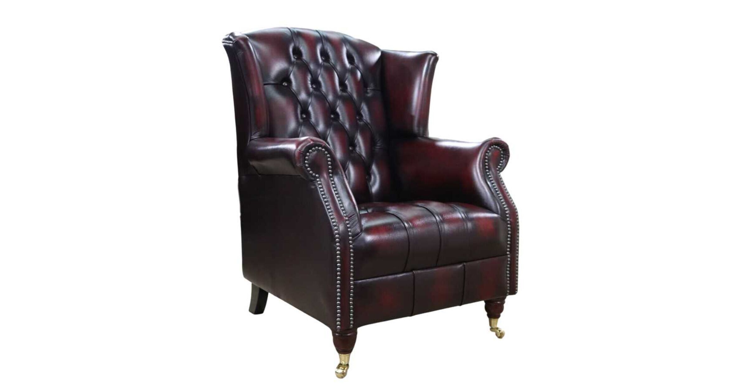 Southwold Chesterfield Buttoned Wing Chair Fireside High Back Leather