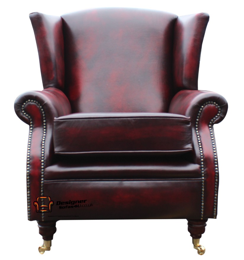 Southwold Wing Chair Fireside High Back, Leather High Back Wing Chair