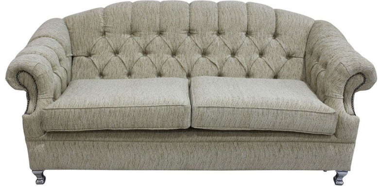 Chesterfield Merton 3 Seater Sofa Camden Ripple Honey Fabric