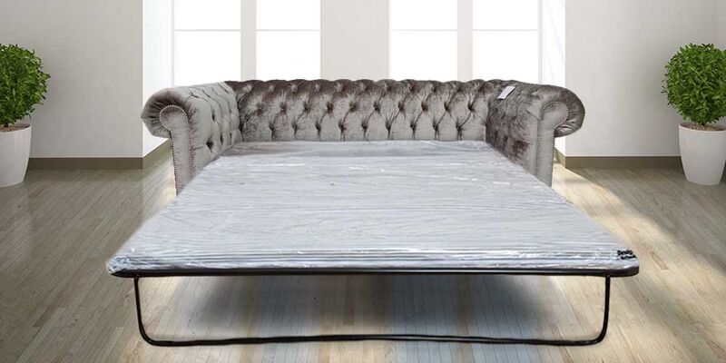 Product photograph of Best Pull Out Sofa Bed Sale In Boutique Beige Velvet Amp Hellip from Designer Sofas 4U