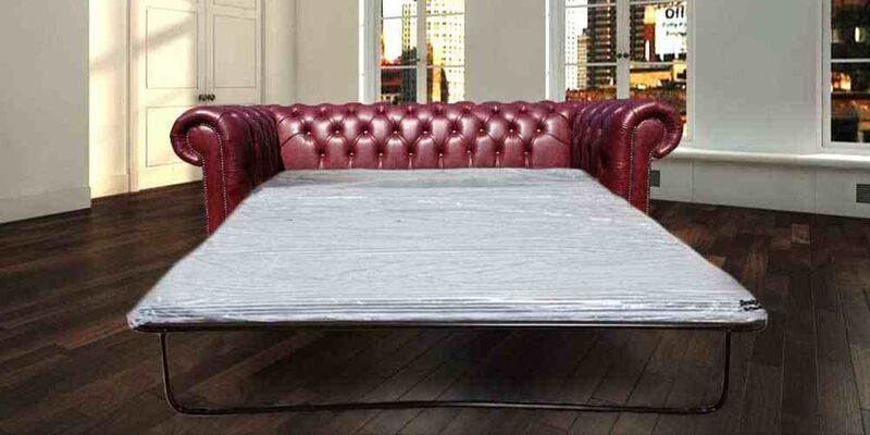 Product photograph of Best Pull Out Sofa Bed In Old English Burgandy Amp Hellip from Designer Sofas 4U