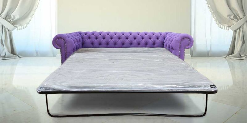 Product photograph of Pull Out Sofa Bed Sale In Verity Plain Purple Fabric Chesterfield Amp Hellip from Designer Sofas 4U