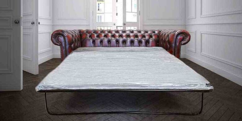 Chesterfield Holyrood 3 Seater Antique Oxblood Leather SofaBed Offer