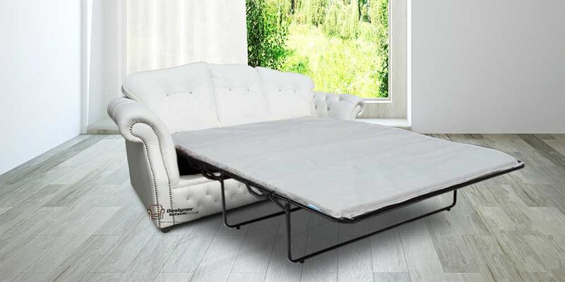 Product photograph of Era Crystal 3 Seater White Pull Out Sofa Bed Settee In Traditional Amp Hellip from Designer Sofas 4U