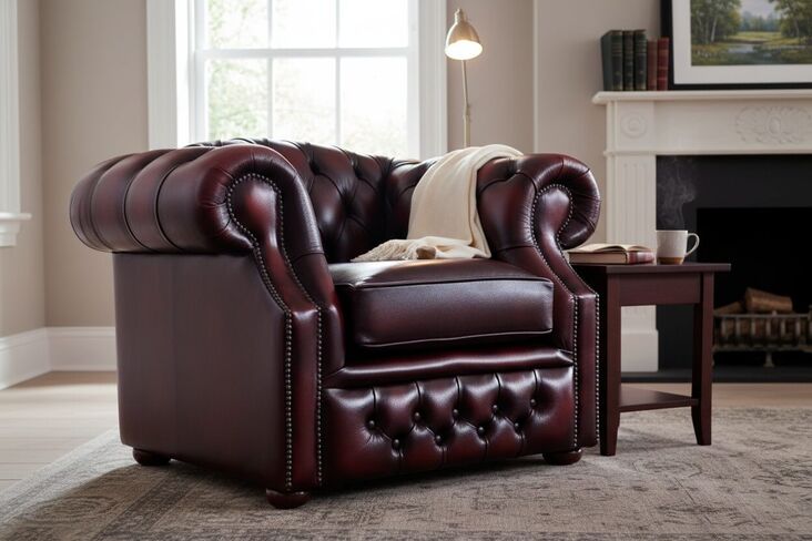 Buy Chesterfield Red Armchair|Sofa Sale UK manufacturer|DesignerSofas4U