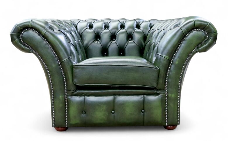 Chesterfield Balmoral Club Chair Antique Green Leather