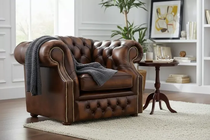 Chesterfield Buckingham Club Chair Antique Tan Leather