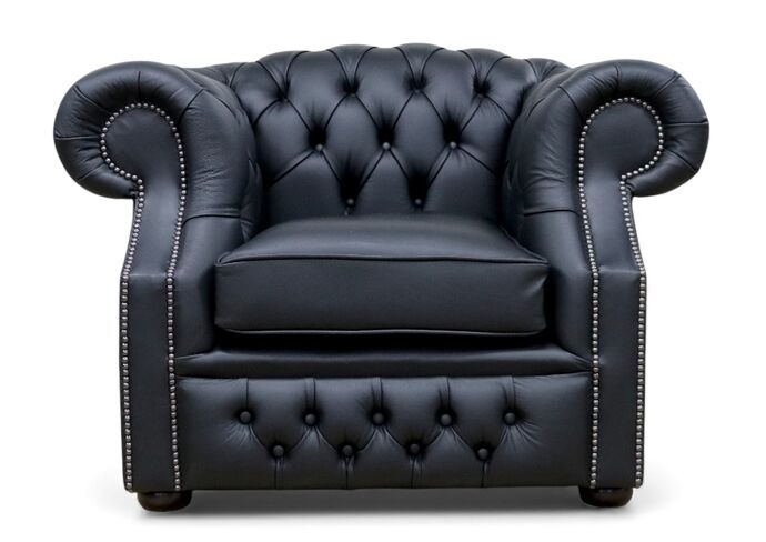 Chesterfield Buckingham Club Chair Black Leather