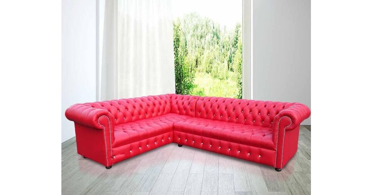 Leather Corner Sofa 12 Month, Red Leather L Shaped Couch