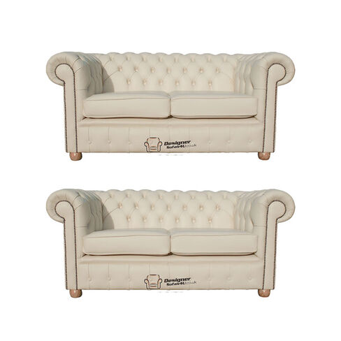 Chesterfield 2+2 Leather Sofa Offer Cottonseed