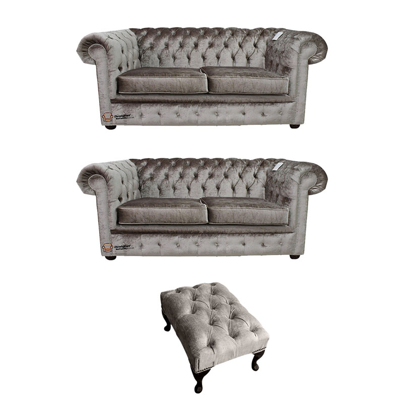 Product photograph of Chesterfield 2 Seater 2 Seater Footstool Boutique Beige Amp Hellip from Designer Sofas 4U