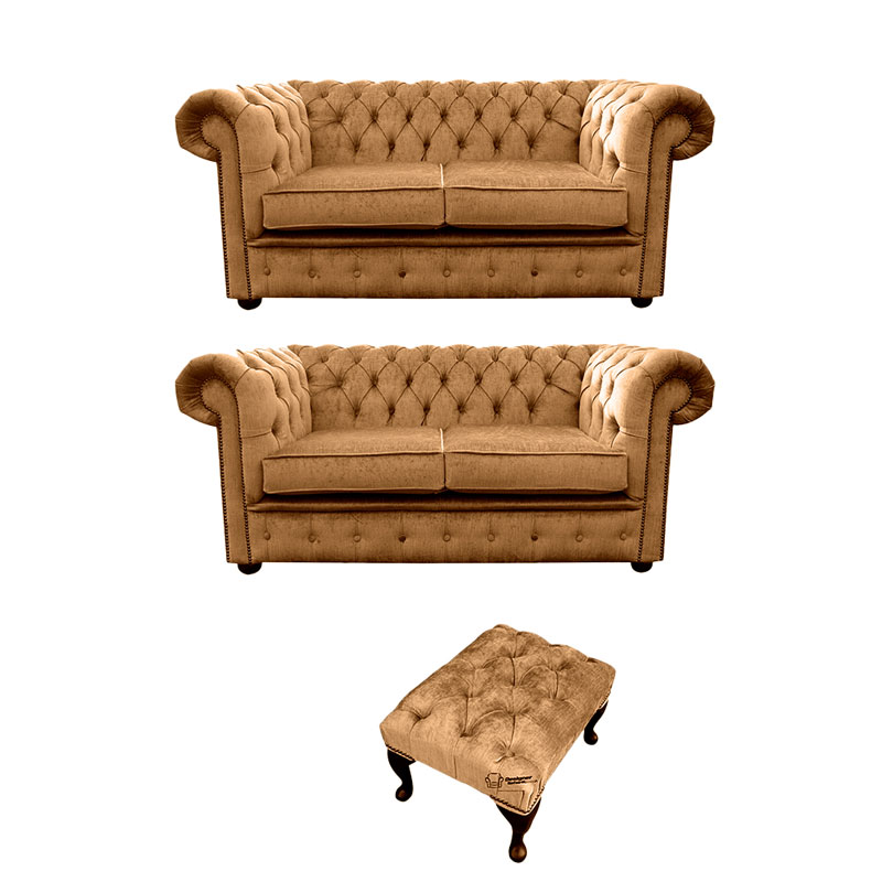Product photograph of Chesterfield 2 Seater 2 Seater Footstool Settee Harmony Amp Hellip from Designer Sofas 4U