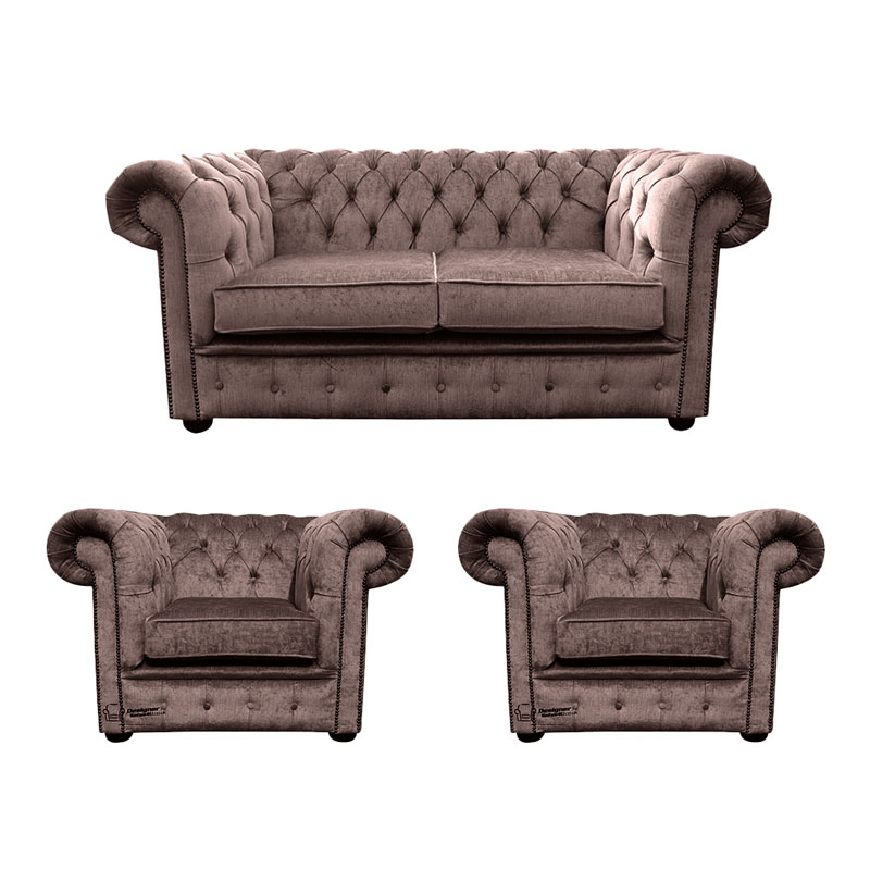 Product photograph of Chesterfield 2 Seater 2 X Club Chairs Harmony Charcoal Amp Hellip from Designer Sofas 4U