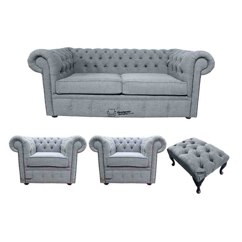 Product photograph of Chesterfield 2 Seater 2 X Club Chairs Footstool Verity Amp Hellip from Designer Sofas 4U