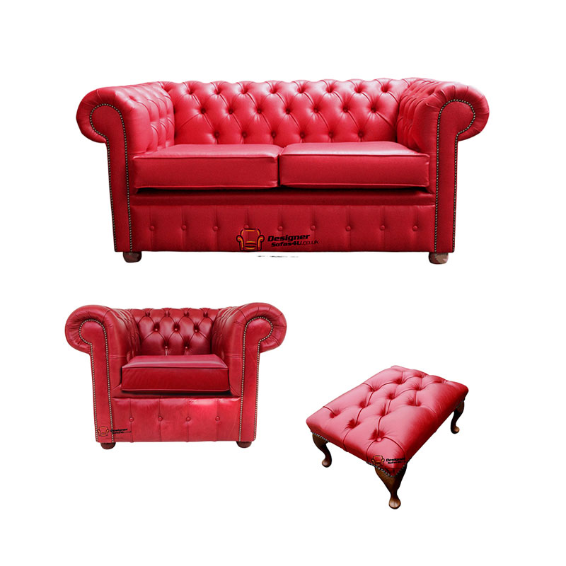 Product photograph of Chesterfield 2 Seater Sofa Club Chair Footstool Old Amp Hellip from Designer Sofas 4U