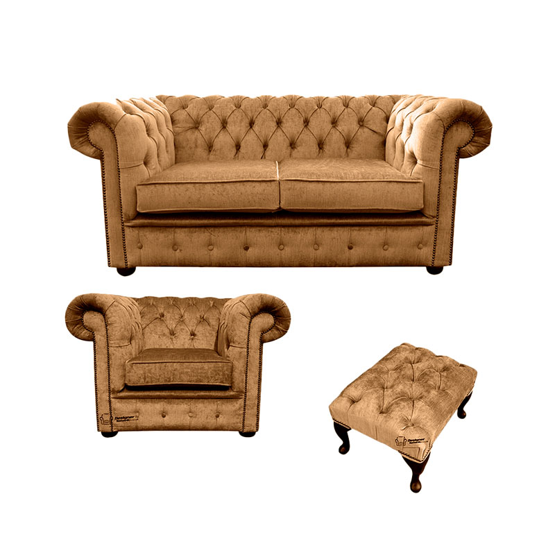 Product photograph of Chesterfield 2 Seater Sofa Club Chair Footstool Harmony Amp Hellip from Designer Sofas 4U