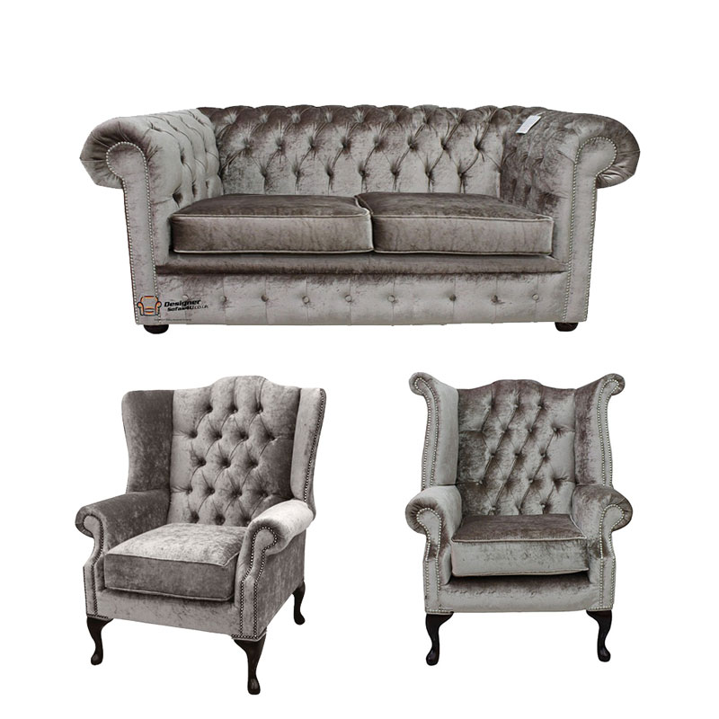 Product photograph of Chesterfield 2 Seater Sofa Mallory Wing Chair Queen Anne Amp Hellip from Designer Sofas 4U