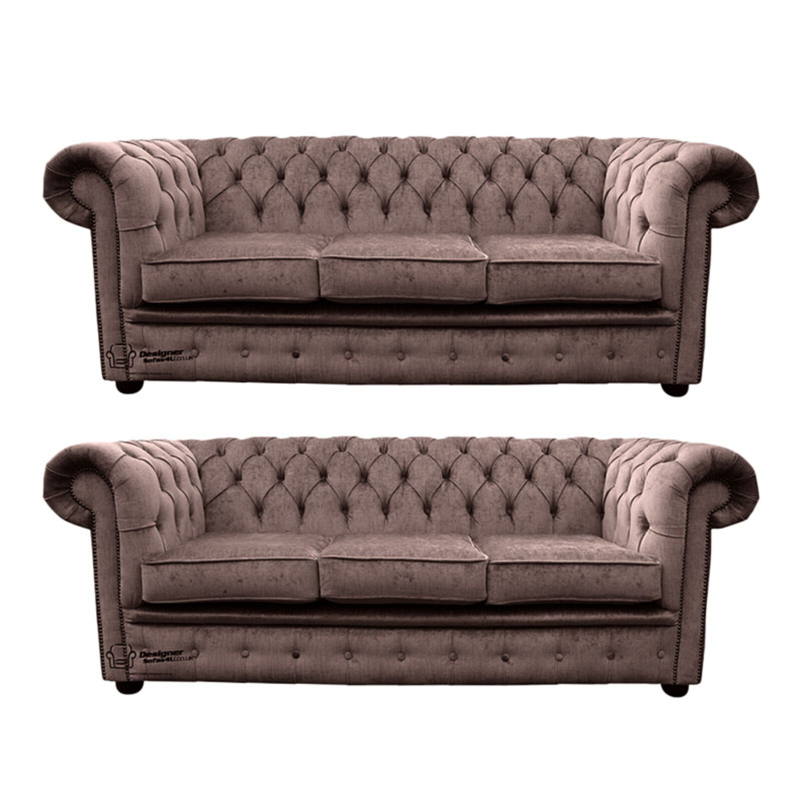 Product photograph of Chesterfield 3 Seater 3 Seater Settee Harmony Charcoal Velvet Sofa Suite Offer from Designer Sofas 4U
