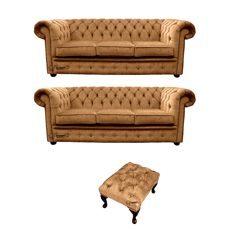 Product photograph of Chesterfield 3 Seater 3 Seater Settee Footstool Harmony Amp Hellip from Designer Sofas 4U