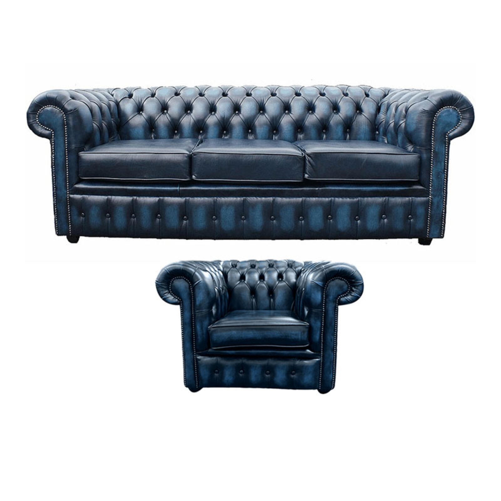 Product photograph of Chesterfield 3 Seater Sofa Club Chair Leather Sofa Suite Amp Hellip from Designer Sofas 4U
