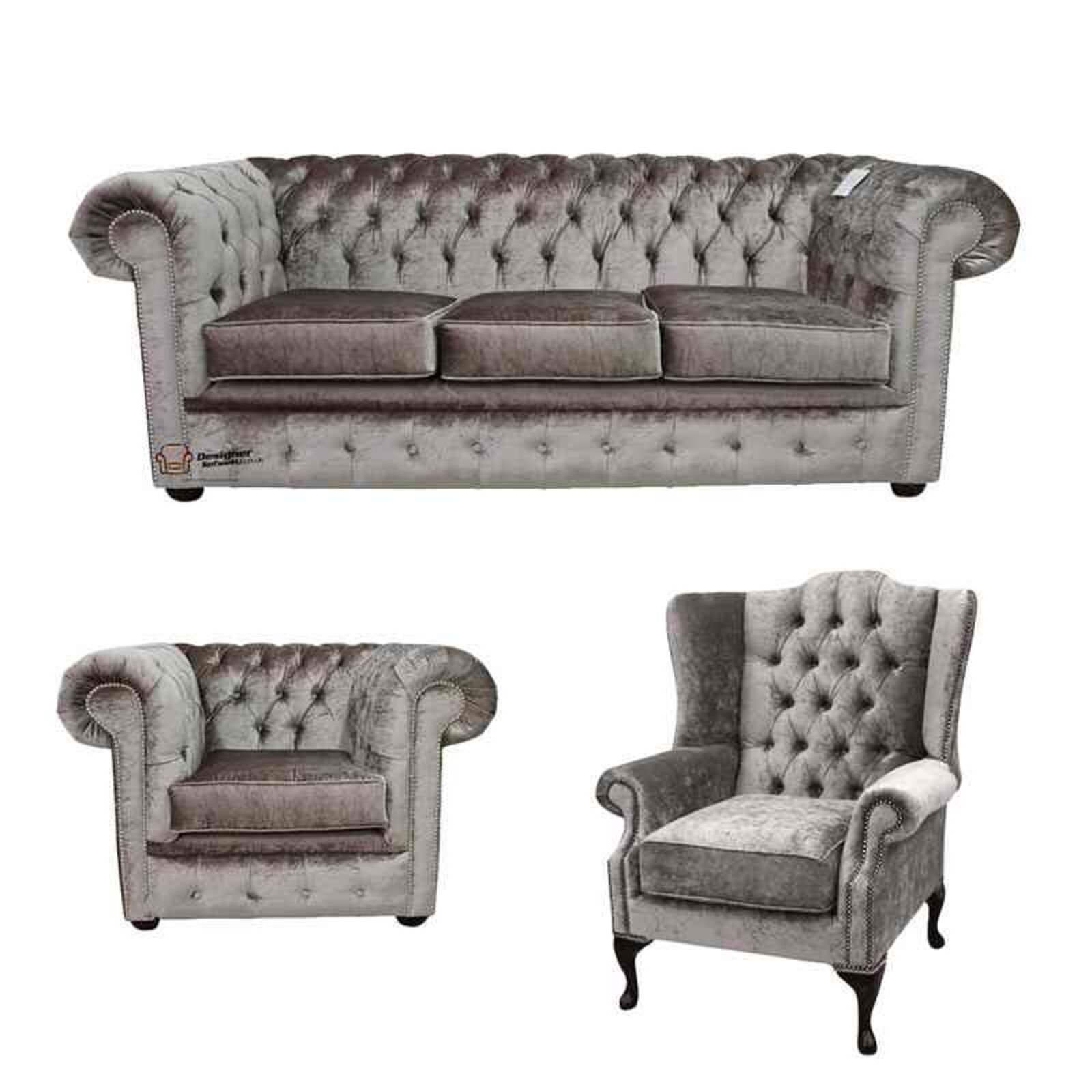 Product photograph of Chesterfield 3 Seater Club Chair Mallory Wing Chair Boutique Amp Hellip from Designer Sofas 4U