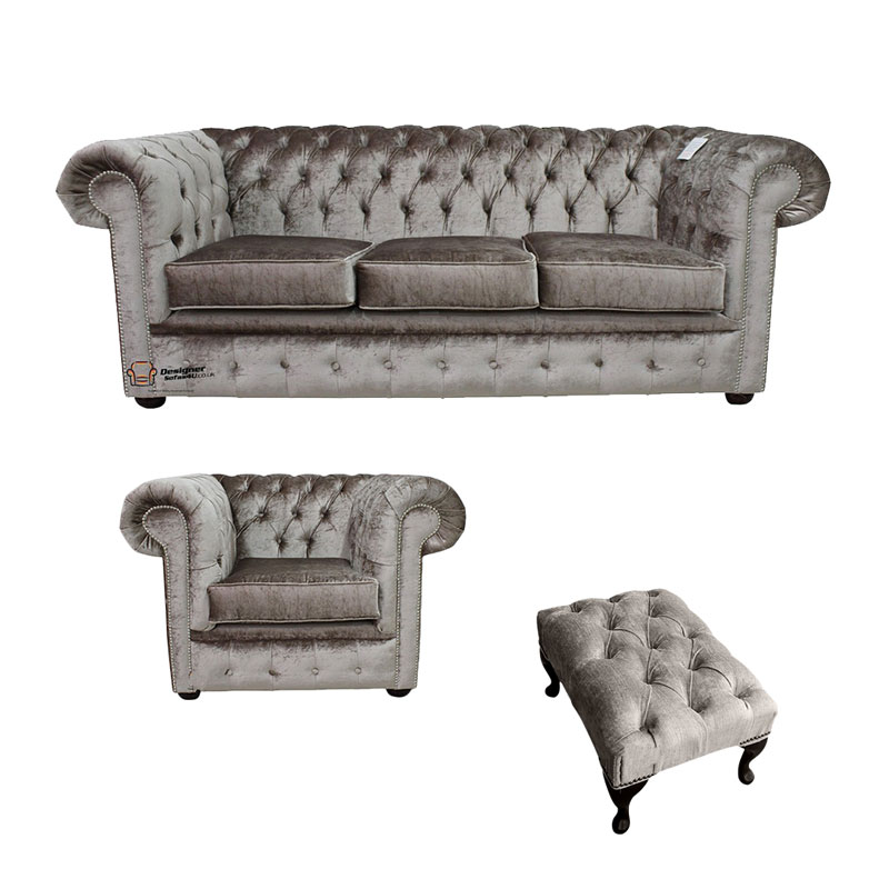Product photograph of Chesterfield 3 Seater Club Chair Footstool Boutique Amp Hellip from Designer Sofas 4U