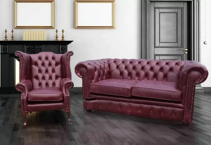 Buy leather suite offer vintage leather|Chesterfield furniture|DesignerSofas4U