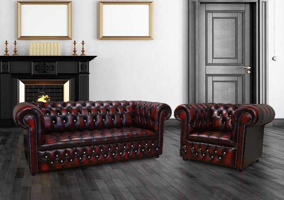 Oxblood Leather Chesterfield Furniture, Oxblood Red Leather Chesterfield Sofa
