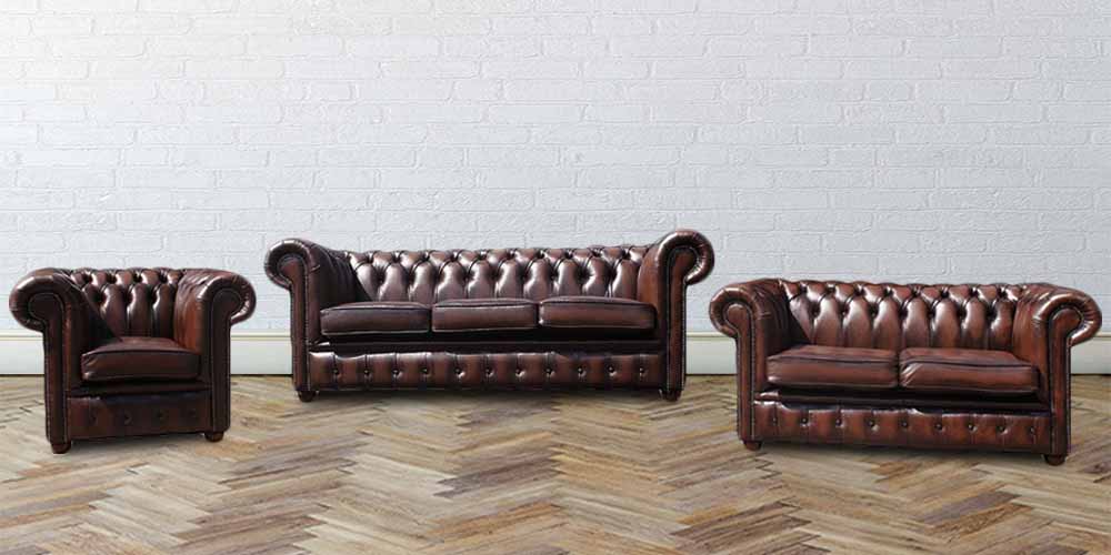 Real Antique Leather Sofa Suite, Leather Sofa Offers