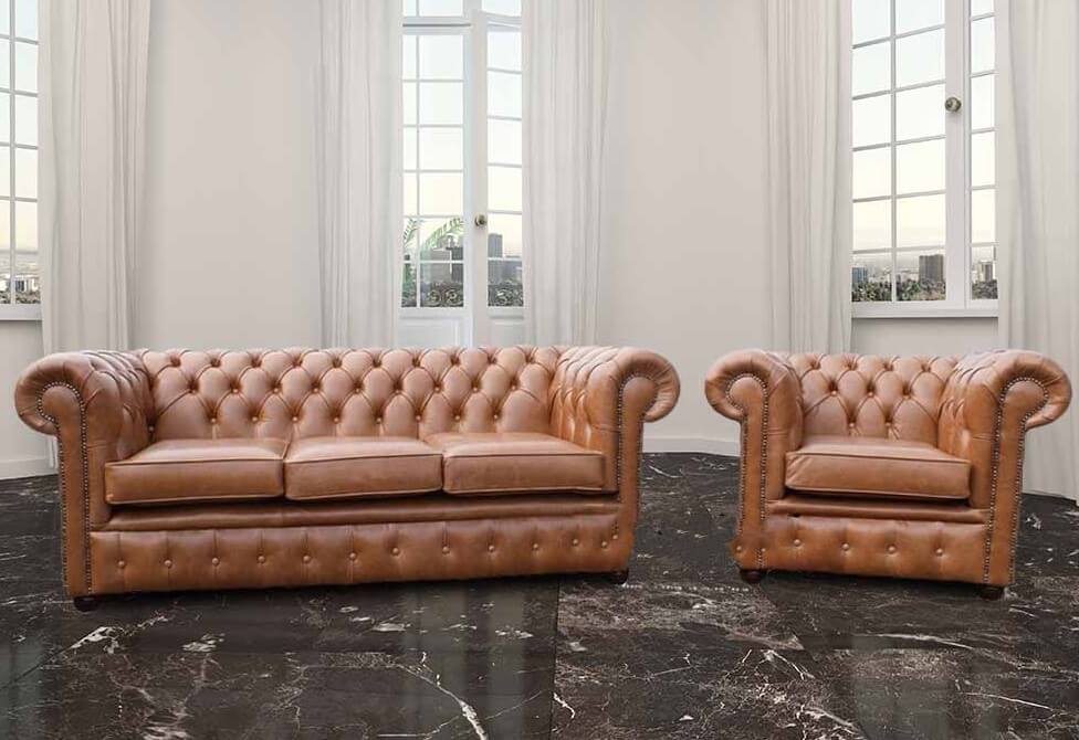 Buy Chesterfield seat set|Made in UK|DesignerSofas4U