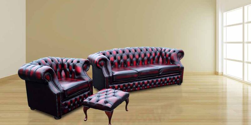 Product photograph of Chesterfield Buckingham 3 1 Footstool Sofa Suite Antique Amp Hellip from Designer Sofas 4U