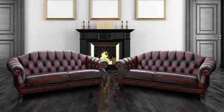 Victoria 3+3 chesterfield Leather sofa suite | UK Manufacturer | Designer Sofas 4U