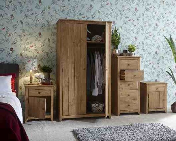 Aztec 2 Door Wardrobe 4 Piece Bedroom Set