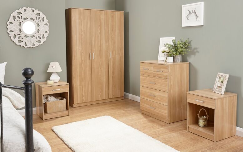 Panama 4 Piece Bedroom Set Oak