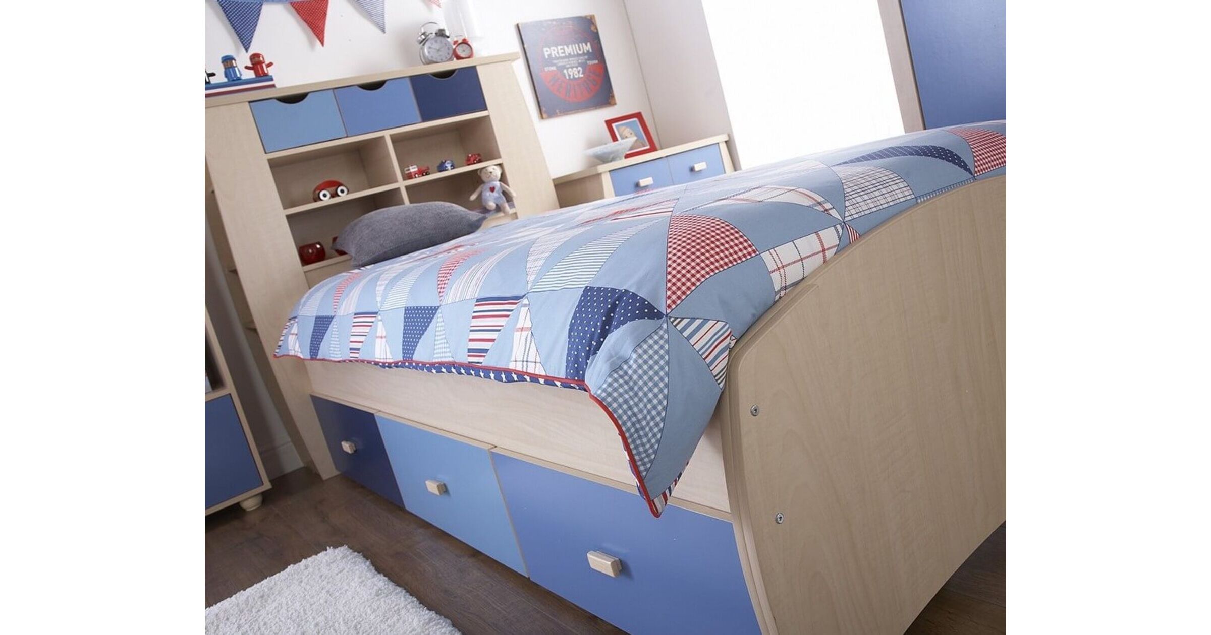 SYDNEY Single Bed including 3 Drawers