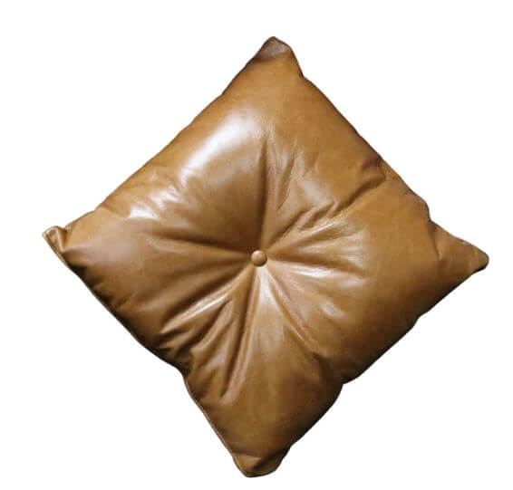 Chesterfield Real Leather Cushion 18 x 18 Old English Tan