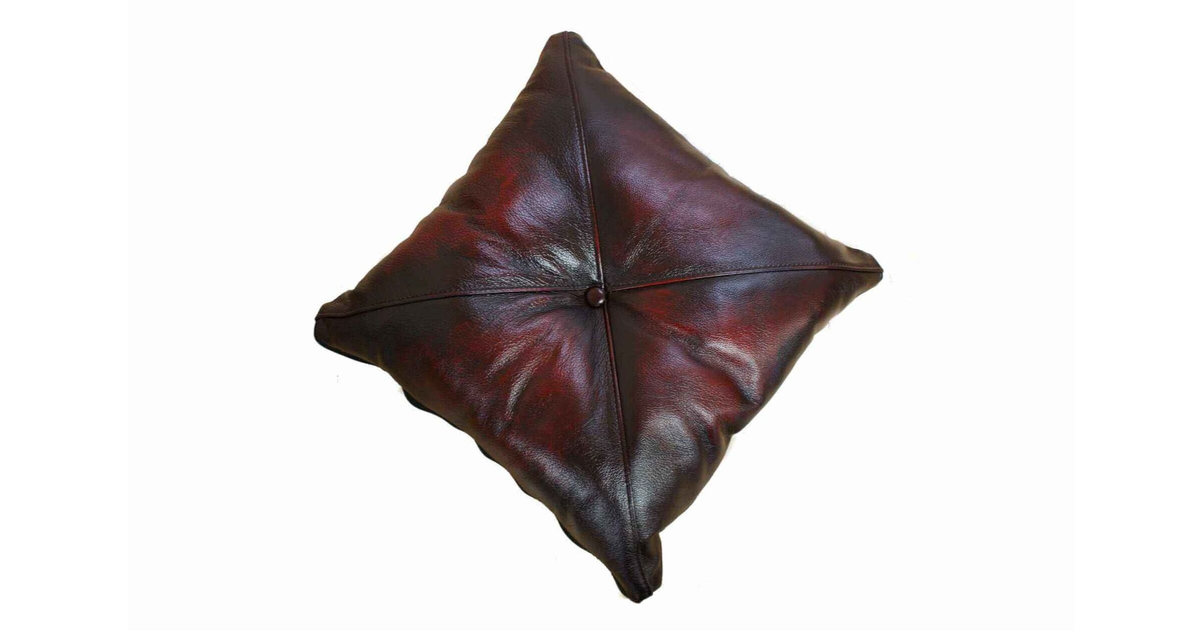 Chesterfield Real Leather Cushion 22" x 22" Antique Oxblood