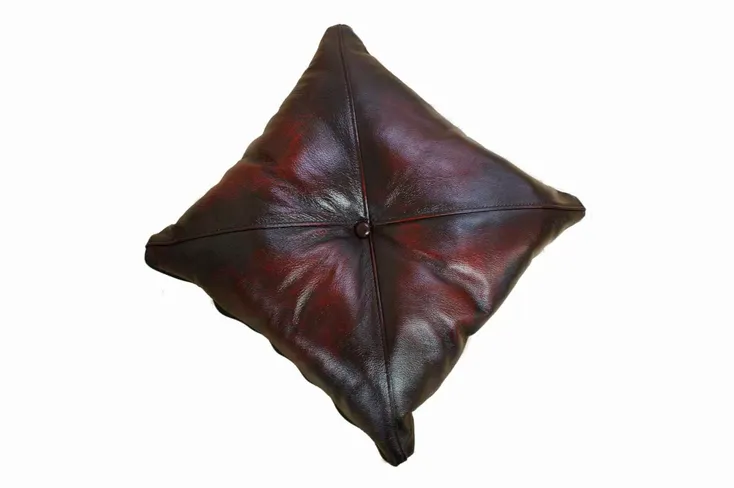 Chesterfield Real Leather Cushion 20" x 20" Antique Oxblood