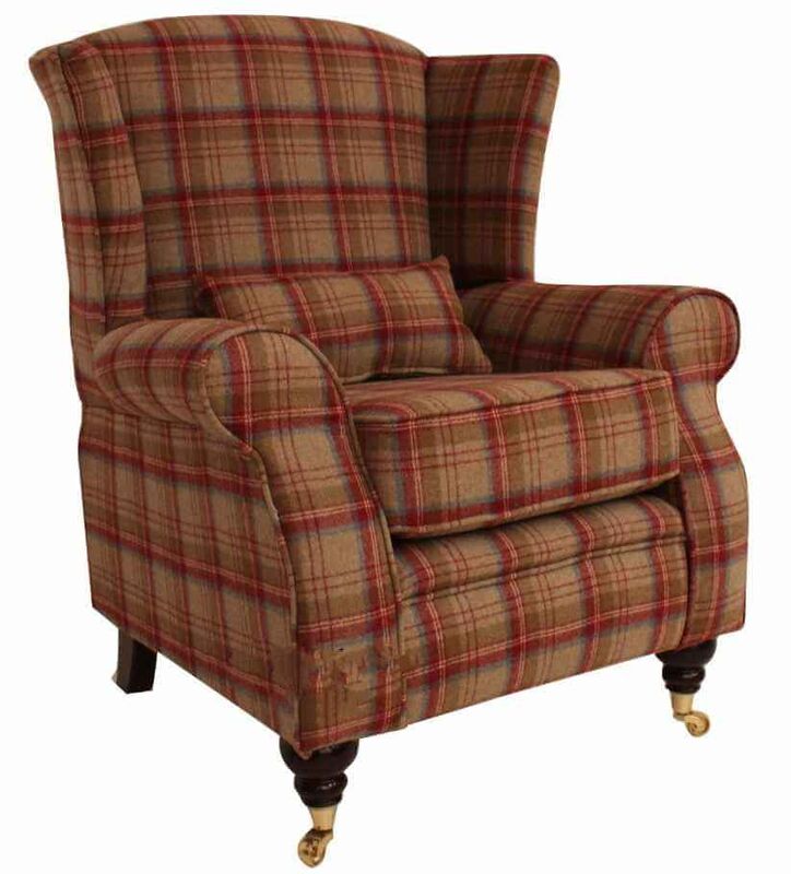 Product photograph of Arnold Wool Tweed Wing Chair Fireside High Back Armchair Heritage Amp Hellip from Designer Sofas 4U