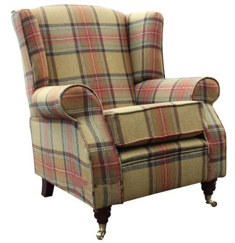 Product photograph of Arnoldwool Tweed Wing Chair Fireside High Back Armchair Amp Hellip from Designer Sofas 4U